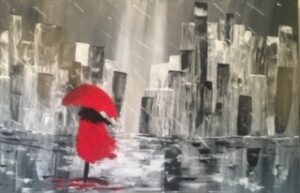 Lady in red